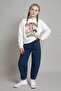 Balloon Fit Extra Comfortable Balloon Cut Jean Trousers for Girls F2608A825Au - 3