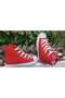 Red Knitted Girls' Shoes (Not Lighted, Sizes 31-35) - 2