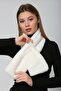 Ecru Soft Textured Plush Women's Neck Collar - 2