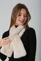 Beige Soft Textured Plush Women's Neck Collar - 3