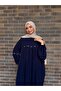 Daisy Embroidered Oversize Dream Suit - Navy Blue