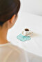 4 Piece Floral Presentation and Cocktail Napkin Set (Water Green) - 6