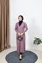 Mercerized Long Cardigan with Pocket Detail - 2