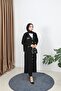 Mercerized Long Cardigan with Pocket Detail - 2