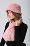 Pink Soft Textured Plush Neck Collar & Hat Set of 2 - 4