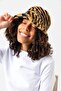 Brown Zebra Pattern Bucket Women's Hat - 4