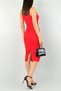 Back Slit Detail Sleeveless Midi Length Red Pencil Dress Emr-097 - 3
