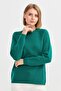 Women's Crew Neck Shoulder Hair Braided Wool Sweater A.Ö.Başı - 2