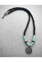 Handmade Black Green Necklace - 2