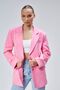 Pink Women's Buttoned Oversize Blazer Jacket