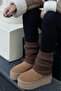 Bitter Brown 100% Acrylic Top Quality Knitwear Knitted Socks Leggings - 2