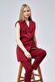 Women's Long Double Breasted Woven Vest - 5