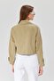 Women's Double-Breasted Crop Trench Coat - 7