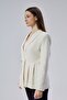 Ecru Regular Fit Pleat Detailed Blazer Jacket - 6
