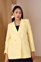 Yellow Oversize Woven Blazer Jacket - 4
