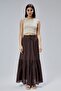Bitter Brown Regular Cotton Voile Skirt - 2