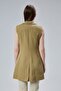 Women's Long Double Breasted Woven Vest - 7
