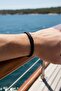 Full Black Leather Men's Bracelet. Stylish Design with Magnetic Clip. Gift for Lover Accessory Bt055 - 3