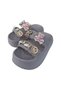 Girl's Pool Beach Vacation Daily Summer Comfortable Non-Slip Sole Emoji Stone Slippers - 3