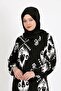 فستان منقوش باللون الأسود - 7