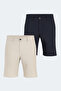 Easily Set of 2 Men's Black - Stone Gray Shorts