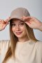 Beige Nubuck Suede Unisex Cap Hat - 2