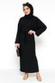 Women's Belted Long Sleeve Crew Neck Cotton Maxi Dress - 6