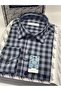 Classic Long Sleeve Winter 100% Cotton Checked Collar Buttoned Bottom Men's Shirt with Gift Box Fs-001988 - 3