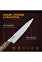 Premium 8-Inch Chef's Knife Walnut Wood Handle & Sharp Stainless Steel Blade - 7
