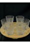 Crystal Cut Patterned Glass Soft Drink Glasses Set of 6 - Luxury Water and Beverage Glasses - 2