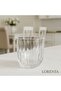 Crystal Cut Patterned Glass Soft Drink Glasses Set of 6 - Luxury Water and Beverage Glasses - 6