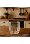 Crystal Cut Patterned Glass Soft Drink Glasses Set of 6 - Luxury Water and Beverage Glasses - 4