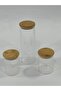 Glass Jar Set with Bamboo Lids – 3-Piece Storage Container and Kitchen Organizer - Legume Jar - 6