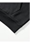 Men's Black Hooded Zip-Up Oversized Brushed Inside Printed Sweatshirt Winter School Cardigan - 5