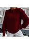 Braided Crew Neck Italian Sleeve Knitwear Sweater