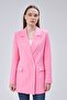 Pink Oversize Woven Blazer Jacket
