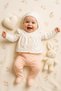 Newborn Baby Girl 0-3 Months Simple and Stylish 5-Piece Hospital Release Zibin Set (Boxed Product; Gift)