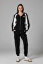Zippered Hooded Women's Sweat Ef198-Bk - 3
