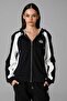 Zippered Hooded Women's Sweat Ef198-Bk