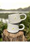 Ceramic Handmade Yellow Daisy Patterned Set of 2 Gift Mugs - 4