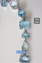 Zircon Stone Steel Bracelet - Turquoise Silver - 2