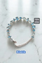 Zircon Stone Steel Bracelet - Turquoise Silver