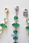 Zircon Stone Steel Bracelet - Green Silver - 7