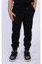 Children's Black School Pants with Elastic Waist, Seasonal Unisex Boys & Girls Comfortable Casual Trousers - 3