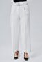 Double Belt Model High Waist Lycra Trousers with Side Pockets - 4