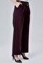 Double Belt Model High Waist Lycra Trousers with Side Pockets - 6