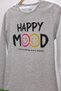 Mojo Girl Happy Mood Printed Long Sleeve T-Shirt 723135 Gray - 2