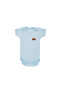 Newborn Honeycomb Textured 7-Piece Blanket Bodysuit Set 100% Cotton Hospital Release - Blue - 3