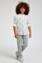 قميص كتان للأولاد من Mojo بياقة القاضي والأناناس 23109 نعناع