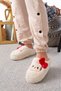 Warm Winter Unisex Home Slippers Gondola with Figured Ribbon Detail - 2